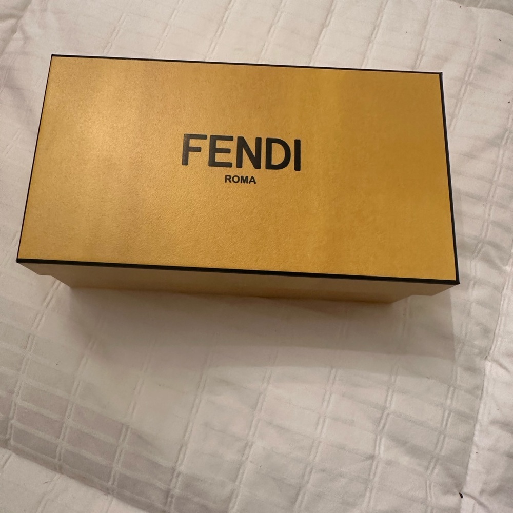 Fendi yellow Luxury empty hard paper Box